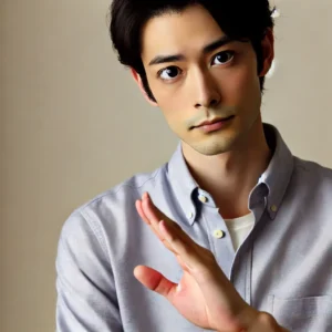 クレジットカード現金化とパチンコ店の注意点を伝えようとしている男性