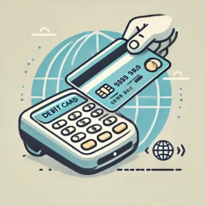 デビットカードを使うイメージ